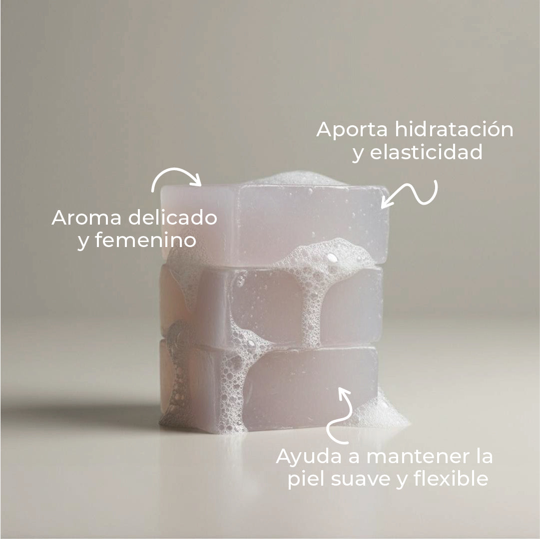 JABÓN ARTESANAL COLAGENO Y ROSAS