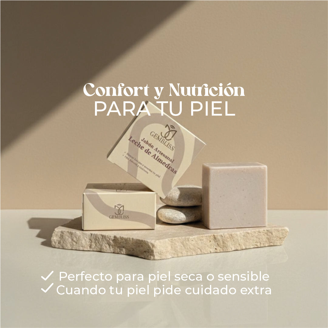 JABÓN ARTESANAL LECHE DE ALMENDRAS