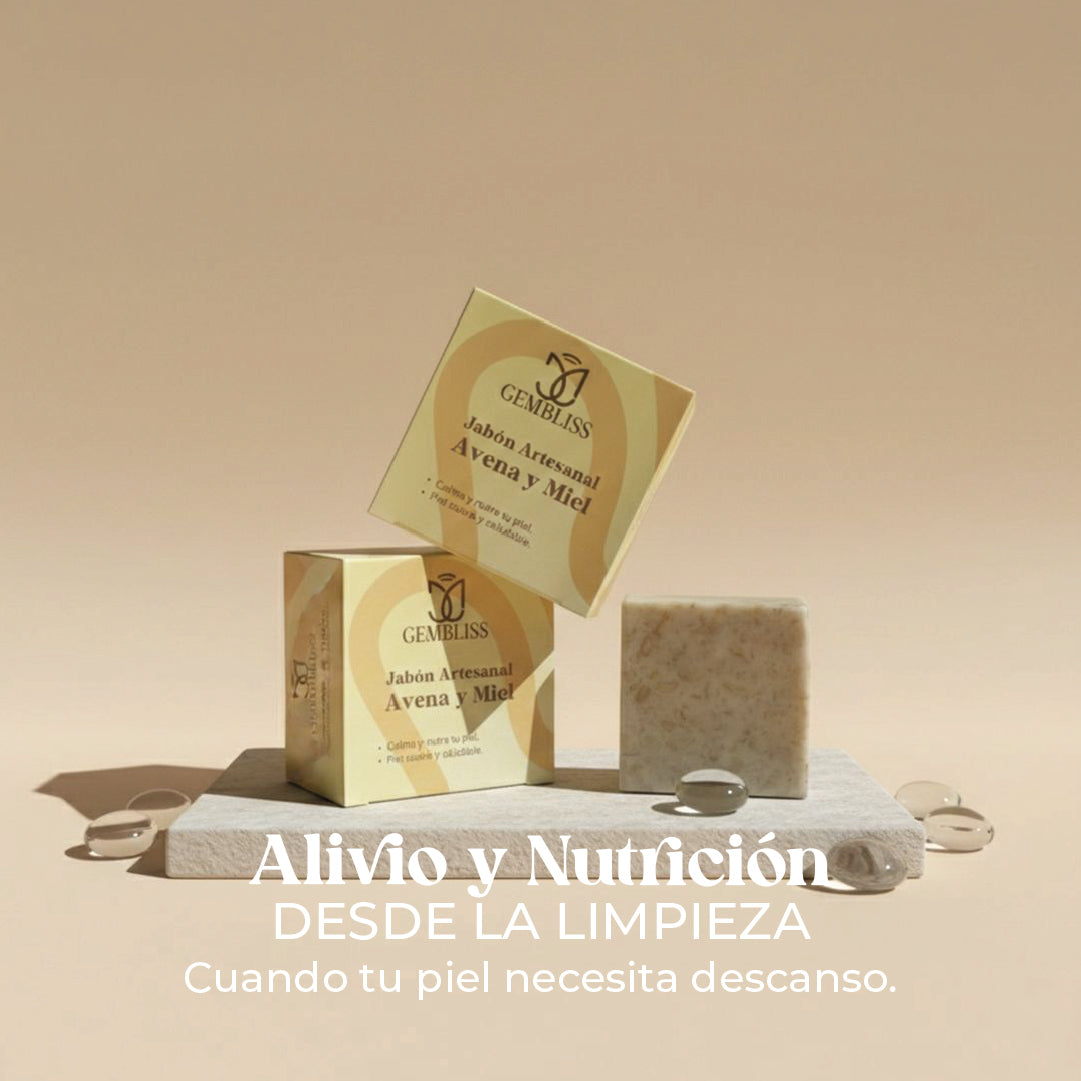 JABÓN ARTESANAL AVENA Y MIEL
