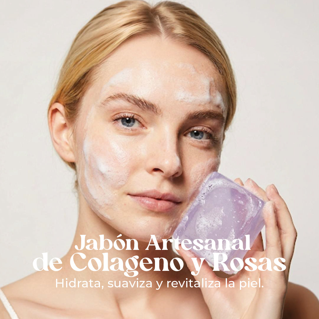JABÓN ARTESANAL COLAGENO Y ROSAS